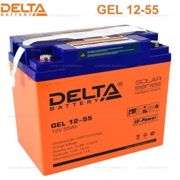 Аккумуляторная батарея Delta GEL 12-55 в Брянске Аккумуляторная батарея Delta GEL 12-55 в Брянске
