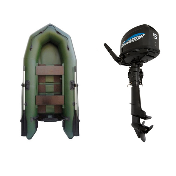 Надувная лодка Муссон 2600 С + Мотор Gladiator G5FHS в Брянске